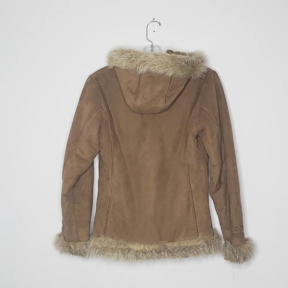 Cherokee Faux Suede Embroidered Trim Coat Size XL